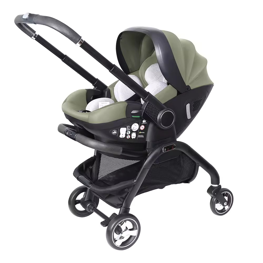 High Quality Portable Pink Baby Throne Stroller Luxury French Style 4-in-1 Foldable Compact Design with Car Seat